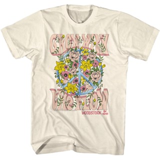 เสื้อยืด พิมพ์ลาย Woodstock Grow With The Flow สําหรับผู้ชาย