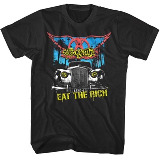 เสื้อยืด พิมพ์ลาย AEROSMITH Eat The Rich Roller สําหรับผู้ใหญ่