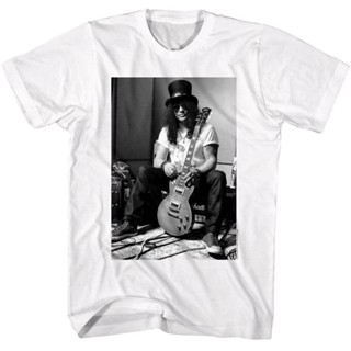 เสื้อยืด พิมพ์ลาย Slash Chillin พร้อมกีตาร์ Amp Photo Saul Hudson Guns n Roses Rock สําหรับผู้ชาย