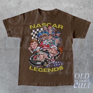 เสื้อยืด พิมพ์ลายกราฟฟิค Nascar Legends 90s สไตล์วินเทจ เรโทร โอเวอร์ไซซ์ ของขวัญสําหรับรถแข่ง