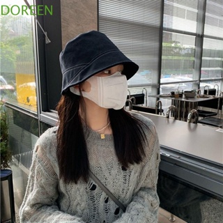 Doreen หมวกบักเก็ตผู้หญิง สไตล์ญี่ปุ่นพังก์ กันแดด เข้ากับทุกการแต่งกาย ฤดูหนาว ฤดูใบไม้ร่วง ป้องกันแสงแดด หมวกหม้อ ฤดูใบไม้ผลิ กันแดด หมวกอ่างล้างหน้า