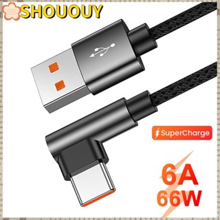 Shououy สายชาร์จ USB A เป็น USB Type C 90 องศา ชาร์จเร็ว 4.0