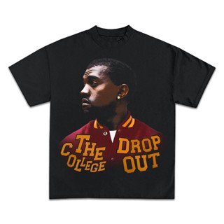 เสื้อยืด ลาย KANYE WEST | อัลบั้มปกศิลปะทัวร์เมอร์ช ลาย The College Dropout | เสื้อยืดฮิปฮอป ของสะสมหายาก |