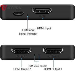 Myron ตัวแยก HDMI อุปกรณ์เสริมคอมพิวเตอร์ที่มีประสิทธิภาพ สายเคเบิลวิดีโอ