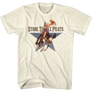 เสื้อยืด พิมพ์ลาย Stone Temple Pilots Cowgirl Riding Bronco สําหรับผู้ชาย