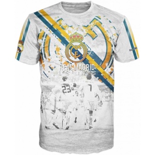 เสื้อยืด พิมพ์ลาย Real Madrid สําหรับผู้ชาย