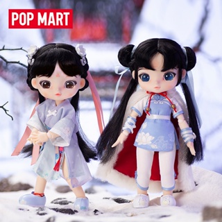 Pop MART โมเดลตุ๊กตาฟิกเกอร์ Legend of Immortal Sword and Hero Zhao Linger and Bai Mo Qing BJD Kawaii NRF7 ของเล่นสําหรับเด็ก