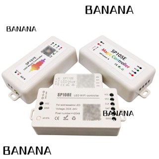 Banana1 ตัวควบคุมแถบไฟ LED DC5-24V ไมโครโฟนในตัว บลูทูธ WIFI SP105E SP107E SP108E สําหรับแถบไฟ LED WS2812B WS2811