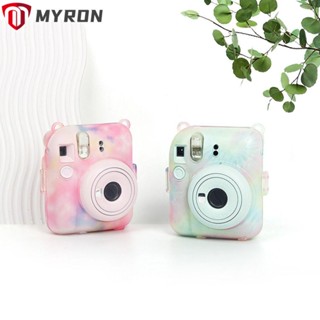 Myron กระเป๋าสะพายไหล่แฟชั่น พร้อมสายคล้องไหล่ ปรับได้ สําหรับกล้อง Fujifilm Instax Mini 12