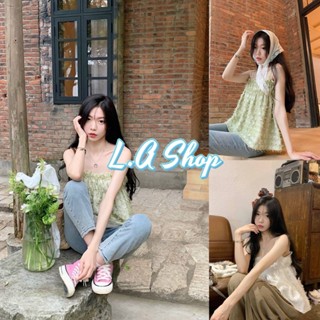 L.A Shop พร้อมส่ง​ เสื้อสายเดี่ยวไหมพรม สไตล์เกาหลี อกยืดสม๊อคด้านหลัง สไตล์เกาหลี "11547" -C