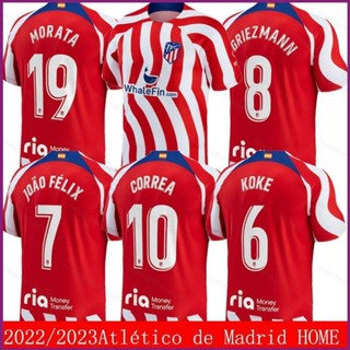 เสื้อกีฬาแขนสั้น ลายทีมชาติฟุตบอล Atletico Madrid NP2 2022-2023 Koke Morata Correa Griezmann Felix PN2