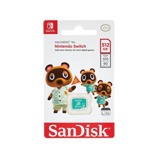 512 GB MICRO SD CARD (ไมโครเอสดีการ์ด) SANDISK NINTENDO-LICENSED MEMORY CARDS FOR NINTENDO SWITCH (SDSQXAO-512G-GN3ZN)