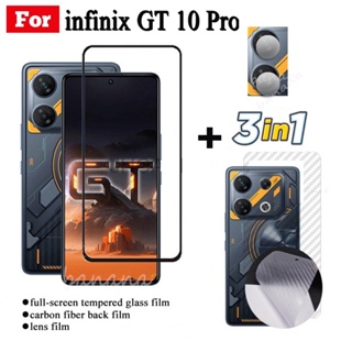 3 in 1 ฟิล์มกระจกนิรภัยกันรอยหน้าจอ และด้านหลัง สําหรับ Infinix GT 10 Pro Infinix Note 30 VIP Pro 30 5G 30i Hot 30 5G 30i 30 play