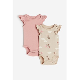 H&amp;M  Girl 2-pack picot-trim bodysuits 1126298_1