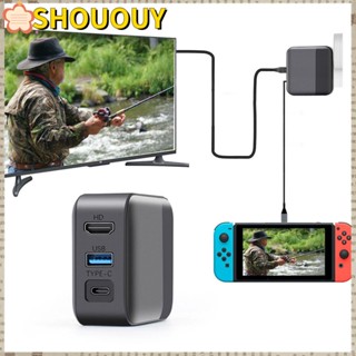 Shououy อะแดปเตอร์พาวเวอร์ซัพพลายเชื่อมต่อ HD สําหรับ Nintendos Switch 2 in 1