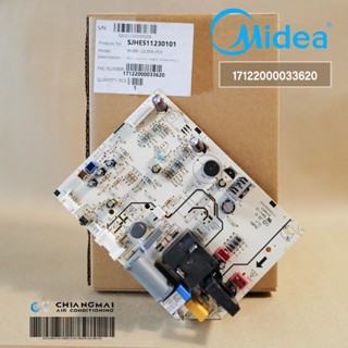 17122000033620 แผงวงจรแอร์ Midea แผงบอร์ดแอร์ไมเดีย แผงบอร์ดคอยล์เย็น รุ่น MSABB-09CRN8-PC6, MSABB-12CRN8-PC6