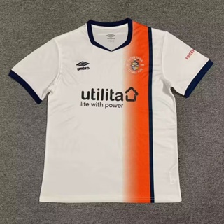 เสื้อกีฬาแขนสั้น ลายทีมชาติฟุตบอล Luton Away Club 23-24 ไซซ์ S - XXL ชุดเยือน สําหรับผู้ชาย