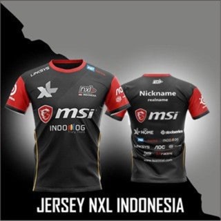 เสื้อกีฬาแขนสั้น ลายทีมชาติอินโดนีเซีย Jersey NXL Dota 2 PUBG Mobile Legend ฟรีชื่อเล่น 2023