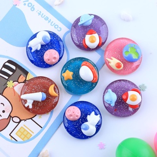 10 ชิ้น Dream Star Disk Flatback Cabochons สําหรับกิ๊บติดผมโทรศัพท์เครื่องประดับหัตถกรรมตกแต่งอุปกรณ์เสริม