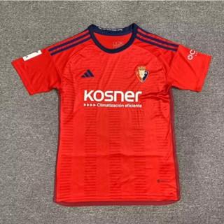 เสื้อกีฬาแขนสั้น ลายทีมชาติฟุตบอล Osasuna Home Club Jersey S-XXL 23-24 ชุดเหย้า สําหรับผู้ชาย