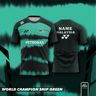 เสื้อยืดกีฬาแบดมินตัน ลายชื่อมาเลเซีย Petronas Badminton Jersey Badminton MALAYSIA Open Petronas สําหรับผู้ชาย