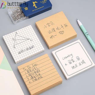 Buttterfly กระดาษโน้ต แพลนเนอร์ เตือนความจํา เรียบง่าย เครื่องเขียน ที่คั่นหนังสือ 80 แผ่น