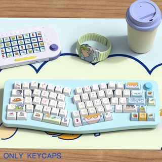 Relaxed day Keycaps Cherry Profile ปุ่มกดคีย์บอร์ด 7U และ ISO ลายเชอร์รี่ สําหรับคีย์บอร์ดเมคคานิคอล