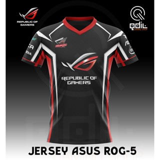 เสื้อกีฬาแขนสั้น ลายทีม Case Rog Jersey 5 free Name Pay สําหรับเล่นเกม