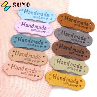 Suyo ป้ายหนัง PU แฮนด์เมด สําหรับติดหมวก กระเป๋า 20 ชิ้น