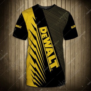 Dewalt ใหม่ เสื้อยืดลําลอง แขนสั้น คอกลม พิมพ์ลายกราฟฟิคอนิเมะ 3D โอเวอร์ไซซ์ คุณภาพสูง สําหรับผู้ชาย