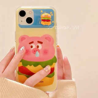 เคสโทรศัพท์มือถือนิ่ม กันกระแทก ป้องกันกล้อง ลาย Hamburg Hamburg Has a Runny Nose Pig สร้างสรรค์ สําหรับ iPhone 14 13 12 11 Pro Max
