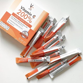 ราคาต่อกล่อง วิตซีเพียว VC VIT C 200% PURE POWER SHOT วิตซีน้องฉัตร 14 ซอง