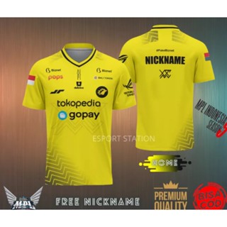 Hitam เสื้อยืดลําลอง แขนสั้น พิมพ์ลาย ONIC ESPORT JERSEY สีดํา 2023