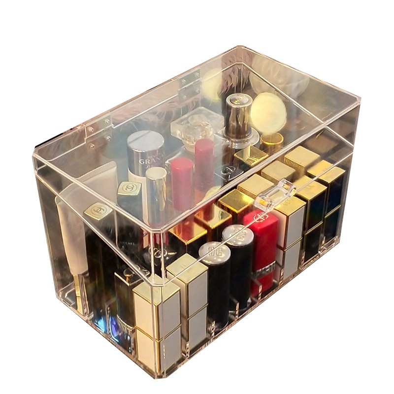 พร้อมส่ง🧣 แท่นวางเก็บเครื่องสำอางและใส่เครื่องประชั้นวางลิปสติกอะคริลิก มีฝาปิด เก็บลิปสติก กล่องเก็บลิปสติกป้องกันฝุ่น - รูปที่ 7