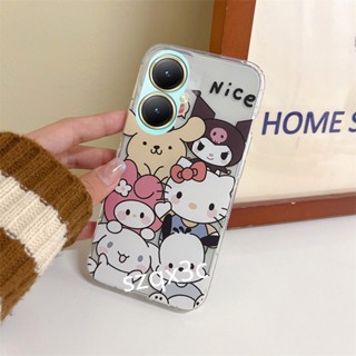 ใหม่ เคสโทรศัพท์มือถือ ซิลิโคนนิ่ม ใส กันกระแทก ลายการ์ตูนแมว KT น่ารัก สําหรับ VIVO V29 Y78 Y27 Y36 V27 V27e Y02 Y02A 4G 5G 2023 VIVOY78