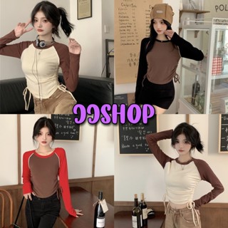 JJ Shop​💜​พร้อมส่ง เสื้อไหมพรมคอกลม แขนยาว สีทรูโทน "Y2611" -C