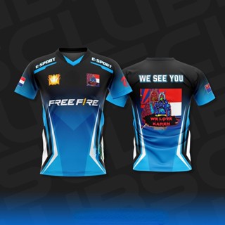 Jersey GAMING FIRE เสื้อเชิ้ต ลายโลโก้ WE LOVE KAREN DAN