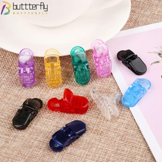 Buttterfly คลิปหัวเข็มขัด พลาสติก หลากสี ทนทาน DIY อุปกรณ์เสริม 5 ชิ้น