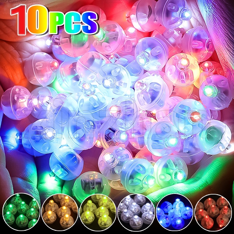 โคมไฟแฟลช ทรงกลม ขนาดเล็ก / โคมไฟลูกโป่ง Led 10 ชิ้น / ไฟ Led เรืองแสง สีสันสดใส / โคมไฟกระดาษ / ไฟลูกโป่ง / คริสต์มาส งานแต่งงาน งานเลี้ยงวันเกิด เสาตกแต่ง