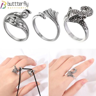 Buttterfly แหวนถักนิตติ้ง แบบเปิด DIY