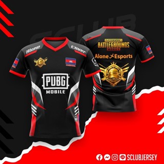 เสื้อกีฬาแขนสั้น ลายทีม PUBG e-sports