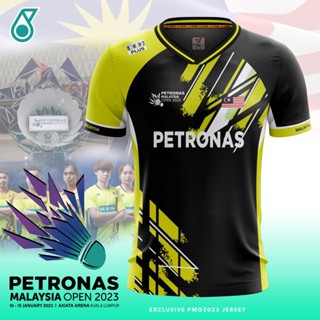 เสื้อกีฬาแขนสั้น ลายทีมชาติแบดมินตัน Petronas Malaysia open 2023 Yonex 2023 Victor Petronas Jersey 2023 พลัสไซซ์ สไตล์อังกฤษ