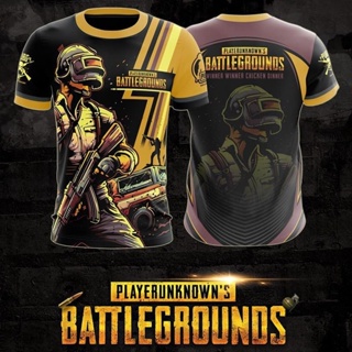 เสื้อยืดแขนสั้น พิมพ์ลาย PUBG Jersey 3 มิติ สําหรับผู้ชาย และผู้หญิง