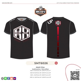 Smt6026 เสื้อยืดผู้ใหญ่ ลาย Sublimation Muaythai | เกิดมาเป็นมวยไทย