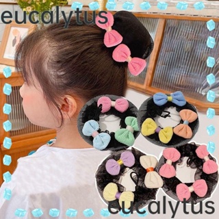 Eucalytus1 ที่ม้วนผมหัวบอล โบว์ ดอกไม้ เครื่องประดับผม สําหรับเด็กผู้หญิง