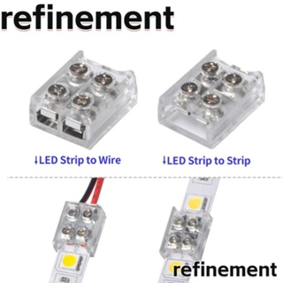 Refinement คลิปหัวเข็มขัดไฟ LED 2PIN 8 มม. 10 มม. แบบใส ไม่ต้องเชื่อม