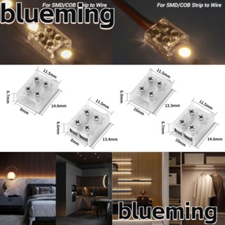 Blueming2 คลิปหัวเข็มขัดสายไฟ LED PP ใส 2PIN 8 มม. 10 มม. อุปกรณ์เสริม สําหรับเชื่อมสายไฟ