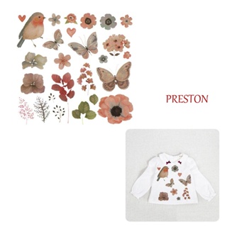 Preston แพทช์เสื้อผ้า ลายนก ถ่ายเทความร้อน ซักได้ DIY