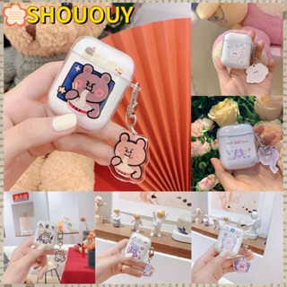 Shououy เคสหูฟัง TPU แบบใส สําหรับ AirPods 1 2