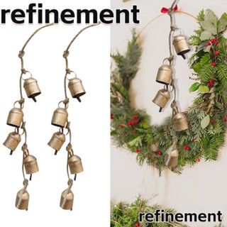 Refinement กระดิ่งทองแดง ทรงกระบอก สไตล์โบราณ ทนทาน สําหรับแขวนตกแต่งผนังบ้าน DIY